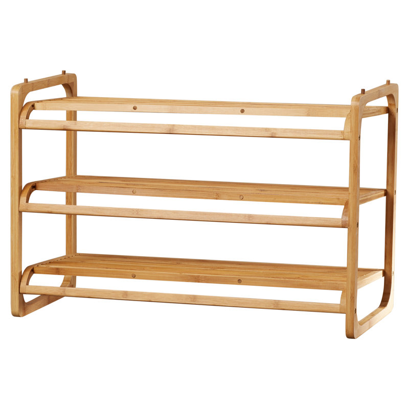 Rebrilliant 12 Pair Solid Wood Shoe Rack & Reviews Wayfair